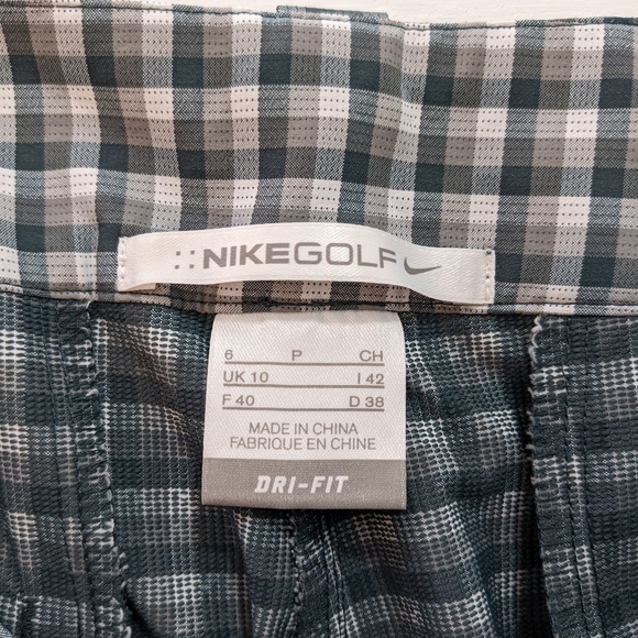 Nike Golf Bermuda Shorts Dri-Fit Size 6 Checkered Blue/Gray. - Picture 5 of 5